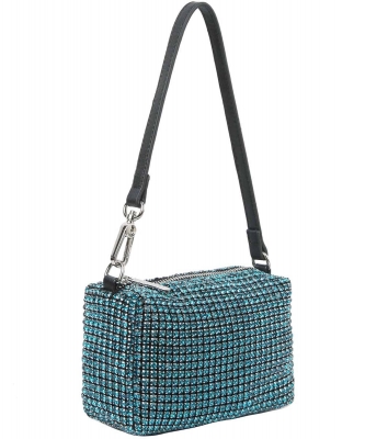 Allover Rhinestone Shoulder Bag LQ208 TEAL